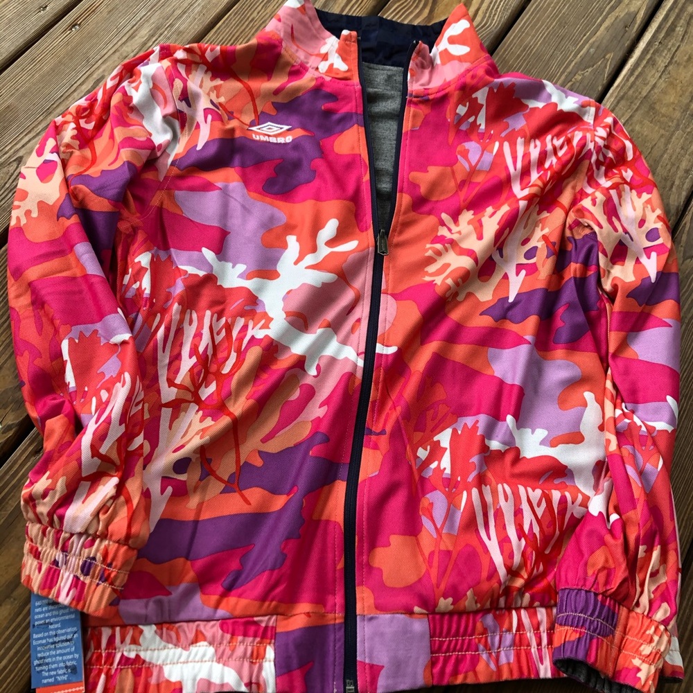 Mens Track Jacket Size L Umbro X Coral